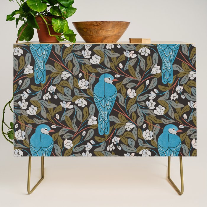 Bluebird and Apple Blossoms Credenza Gallery Image 1