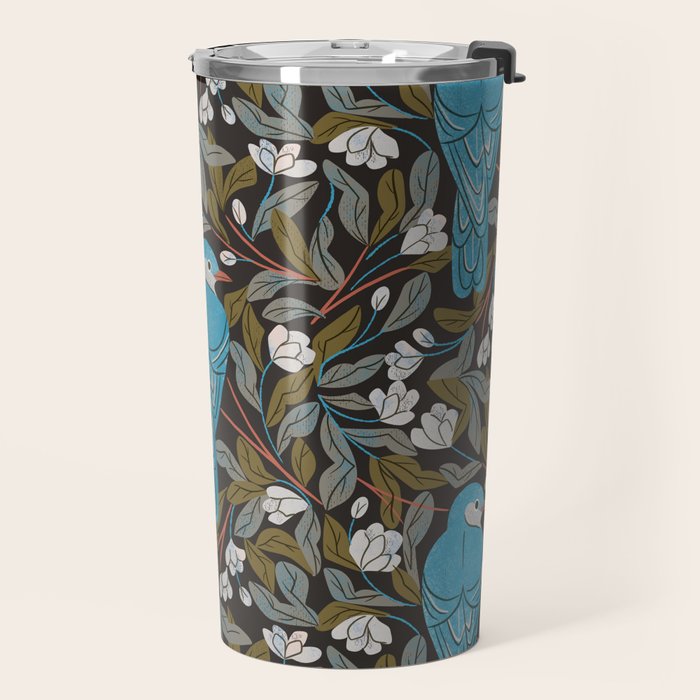 Bluebird and Apple Blossoms Travel Mug Gallery Image 2