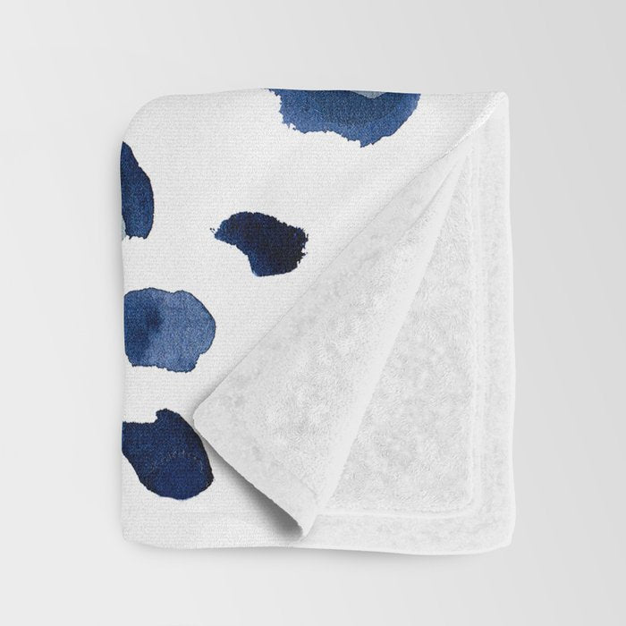 animal print (navy) Throw Blanket Gallery Image 3
