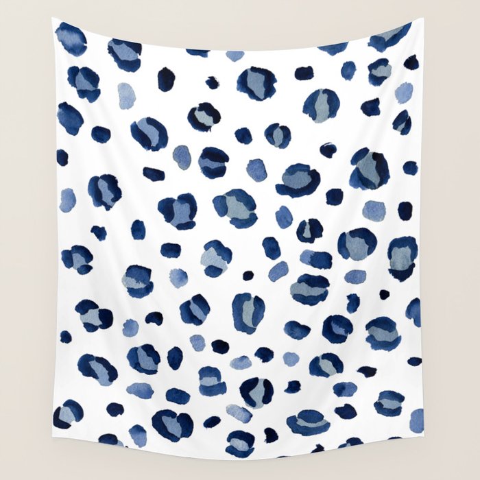 animal print (navy) Wall Tapestry Gallery Image 4