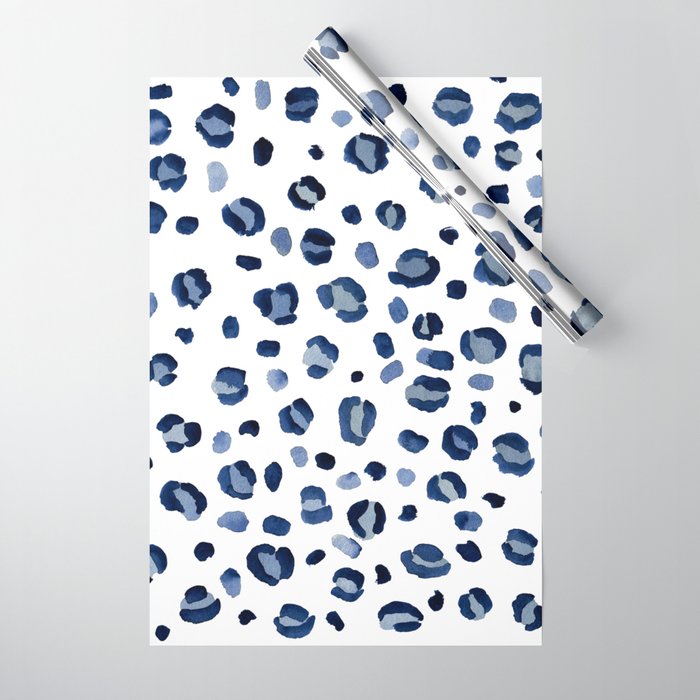 animal print (navy) Wrapping Paper Gallery Image 1