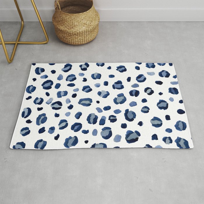 animal print (navy) Rug Gallery Image 1