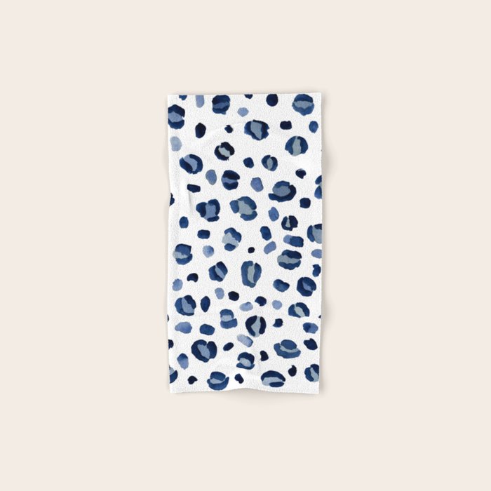 animal print (navy) Bath Towel Gallery Image 1