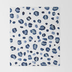 animal print (navy) Throw Blanket Gallery Image 2