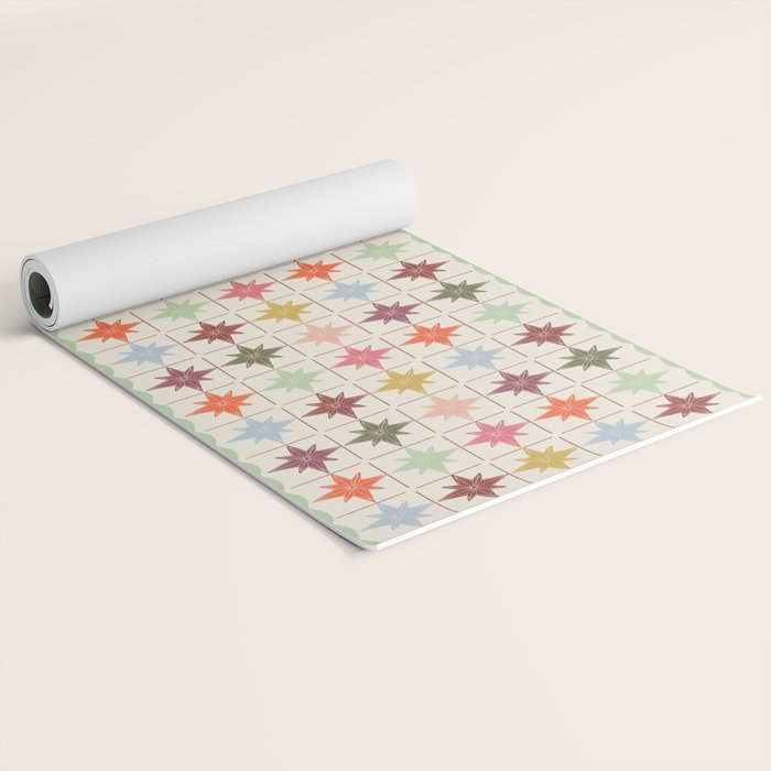 Paper Stars Tile Yoga Mat Gallery Image 2