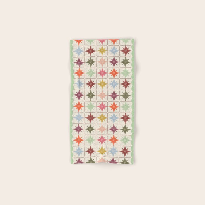 Paper Stars Tile Bath Towel Gallery Image 1