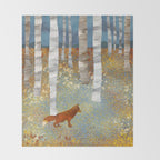 Autumn Fox Throw Blanket Gallery Image 2