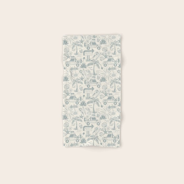 Baja - faded blue Bath Towel Gallery Image 1