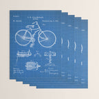 Bicycle Patent - Cyclling Art - Blueprint Wrapping Paper Gallery Image 3