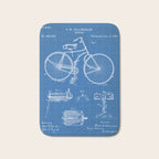 Bicycle Patent - Cyclling Art - Blueprint Bath Mat Gallery Image 1
