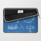 Bicycle Patent - Cyclling Art - Blueprint Laptop Sleeve Gallery Image 2
