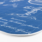 Bicycle Patent - Cyclling Art - Blueprint Bath Mat Gallery Image 3