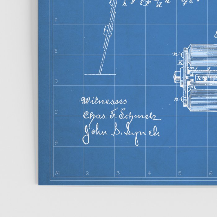 Bicycle Patent - Cyclling Art - Blueprint Poster Gallery Image 3