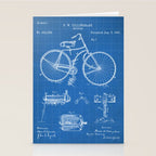 Bicycle Patent - Cyclling Art - Blueprint Stationery Card Gallery Image 2