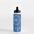 Bicycle Patent - Cyclling Art - Blueprint Water Bottle Gallery Image 2