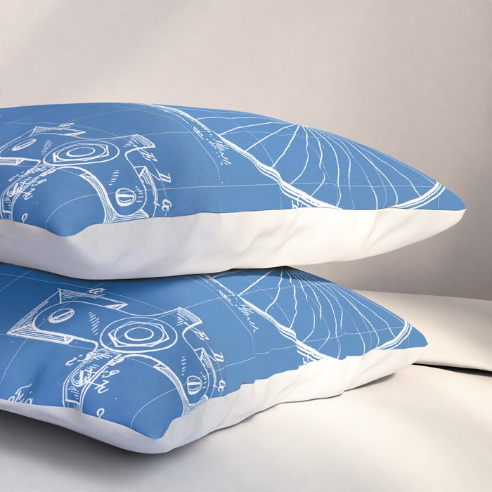 Bicycle Patent - Cyclling Art - Blueprint Pillow Sham Gallery Image 3