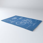 Bicycle Patent - Cyclling Art - Blueprint Rug Gallery Image 3