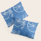 Bicycle Patent - Cyclling Art - Blueprint Pillow Sham Gallery Image 3