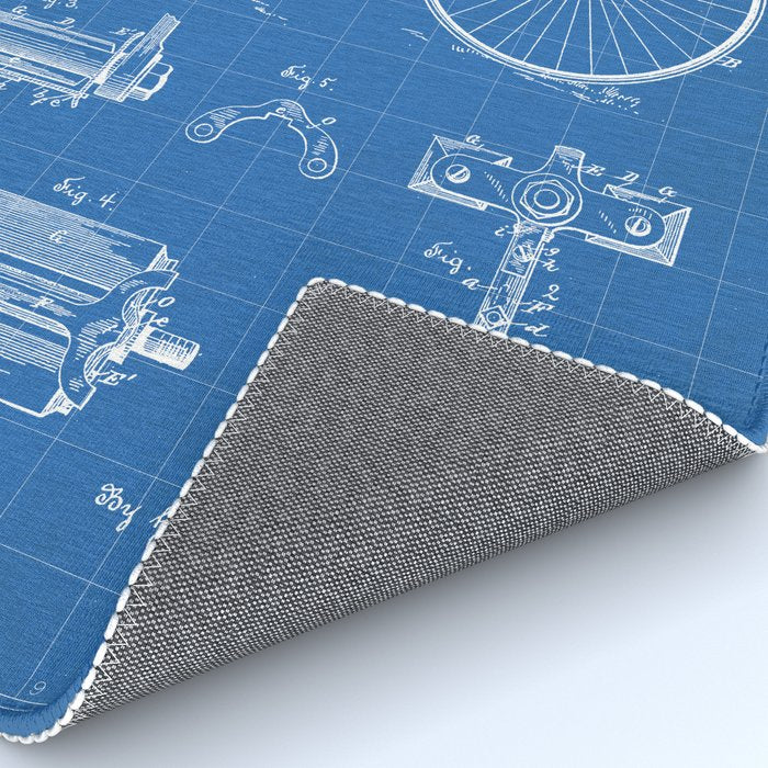 Bicycle Patent - Cyclling Art - Blueprint Rug Gallery Image 4