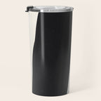 Mid Century Modern Minimalist Abstract Art Brush Strokes Black & White Ink Art Square Shapes Travel Mug Gallery Image 3