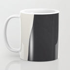 Mid Century Modern Minimalist Abstract Art Brush Strokes Black & White Ink Art Square Shapes Coffee Mug Gallery Image 3