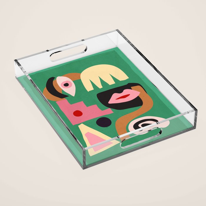 Abstract Shapes Modern Art 7 Acrylic Tray Gallery Image 1