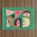 Abstract Shapes Modern Art 7 Outdoor Rug Gallery Image 1
