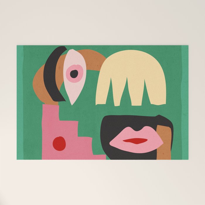 Abstract Shapes Modern Art 7 Welcome Mat Gallery Image 1