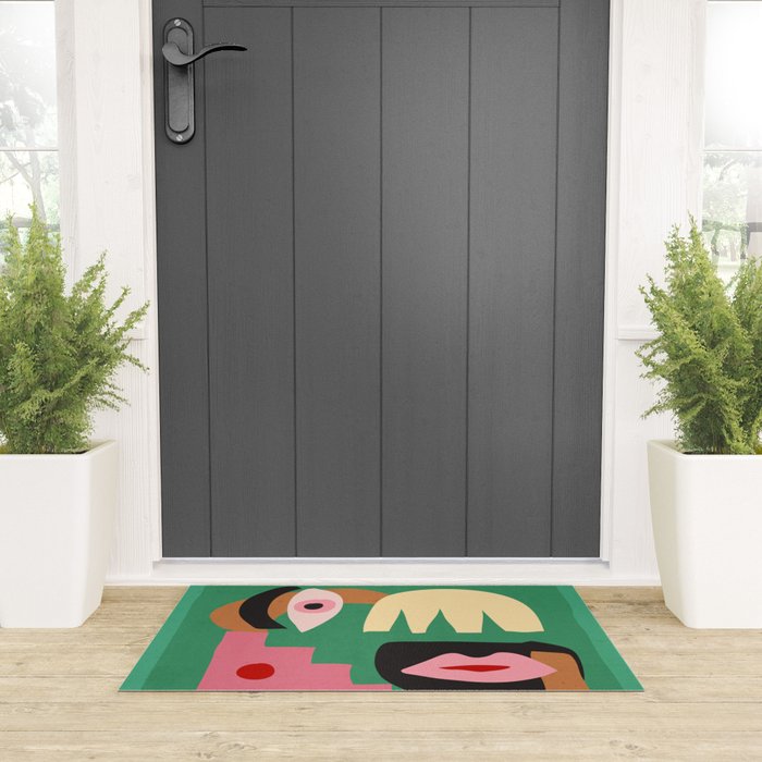 Abstract Shapes Modern Art 7 Welcome Mat Gallery Image 3