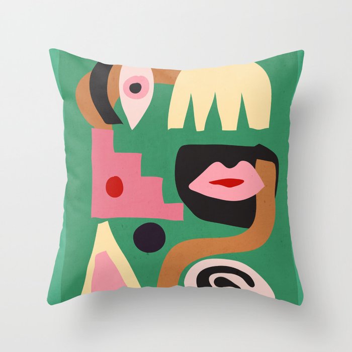 Abstract Shapes Modern Art 7 Throw Pillow Gallery Image 6