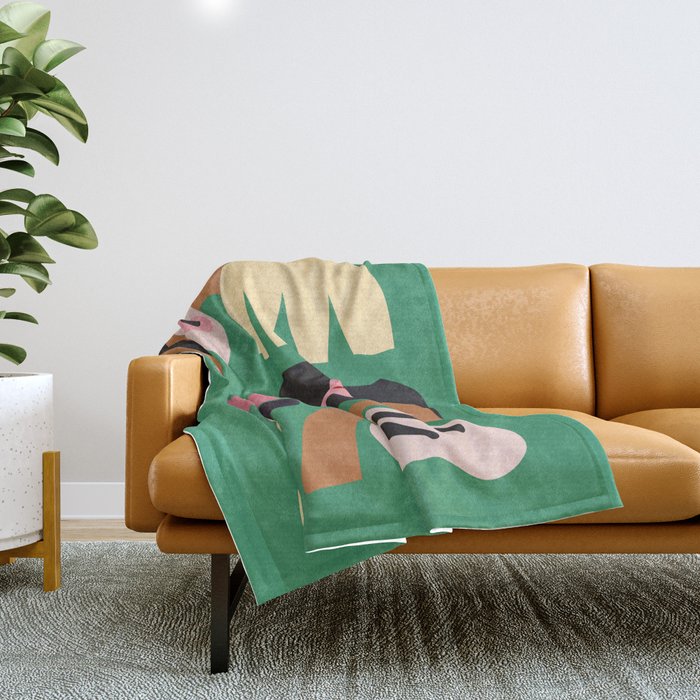 Abstract Shapes Modern Art 7 Throw Blanket Gallery Image 1