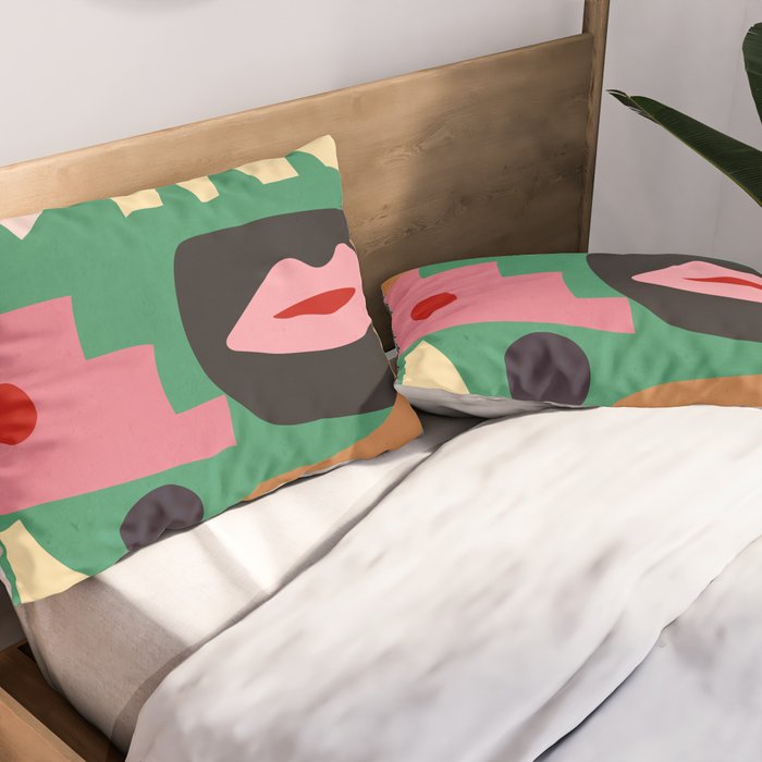 Abstract Shapes Modern Art 7 Pillow Sham Gallery Image 2