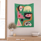 Abstract Shapes Modern Art 7 Wall Tapestry Gallery Image 2