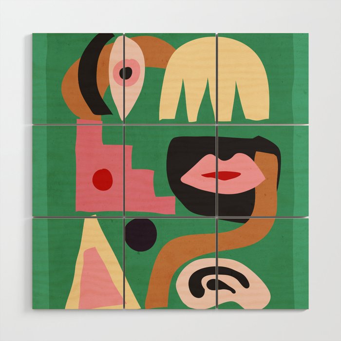 Abstract Shapes Modern Art 7 Wood Wall Art Gallery Image 1