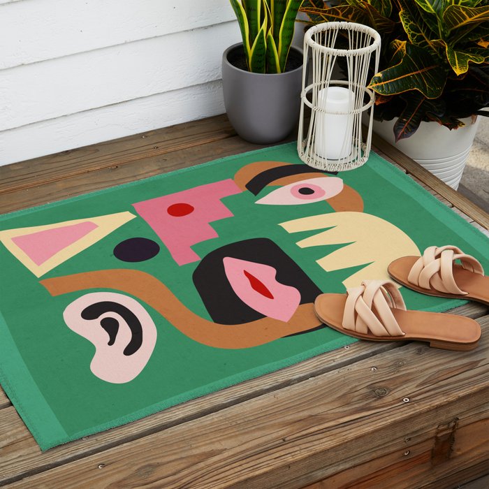 Abstract Shapes Modern Art 7 Outdoor Rug Gallery Image 2