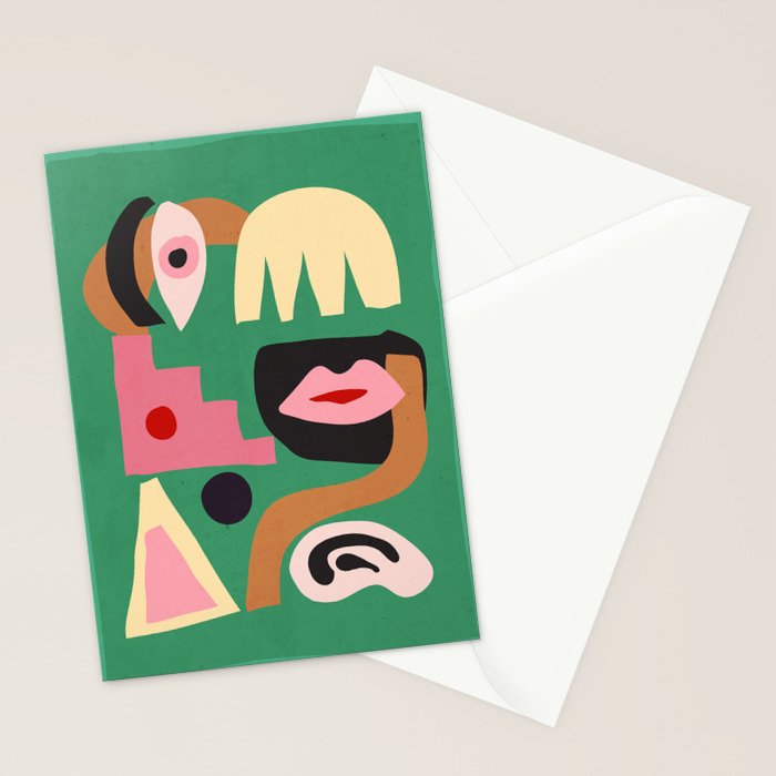 Abstract Shapes Modern Art 7 Stationery Card Gallery Image 2