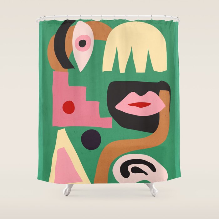 Abstract Shapes Modern Art 7 Shower Curtain Gallery Image 1