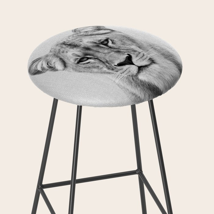 Lioness - Black & White Stool Gallery Image 2