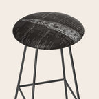 Apollo 11 Saturn V Blueprint in High Resolution (black) Stool Gallery Image 2