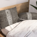 Apollo 11 Saturn V Blueprint in High Resolution (black) Pillow Sham Gallery Image 2