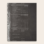 Apollo 11 Saturn V Blueprint in High Resolution (black) Notebook Gallery Image 4