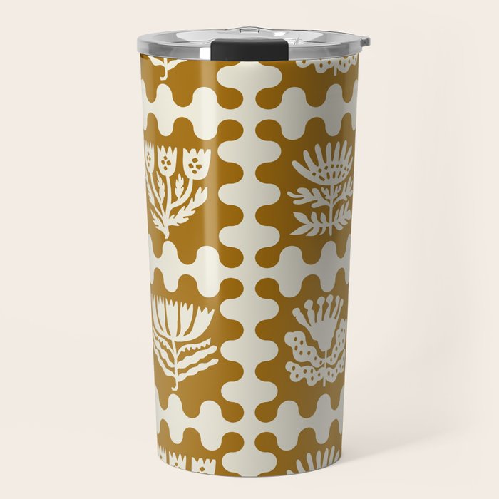 FOLKFLOWER MARIGOLD Travel Mug Gallery Image 1