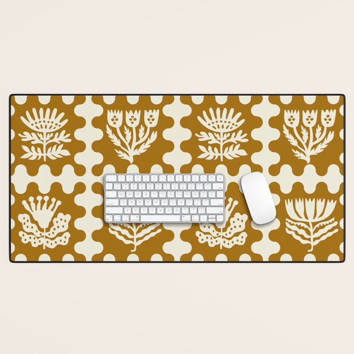 FOLKFLOWER MARIGOLD Desk Mat Gallery Image 1
