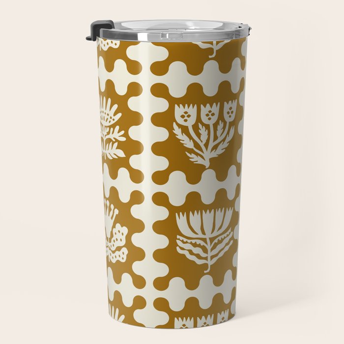 FOLKFLOWER MARIGOLD Travel Mug Gallery Image 3