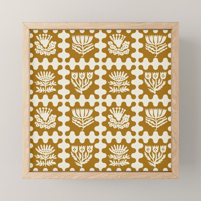 FOLKFLOWER MARIGOLD Mini Art Print Gallery Image 1