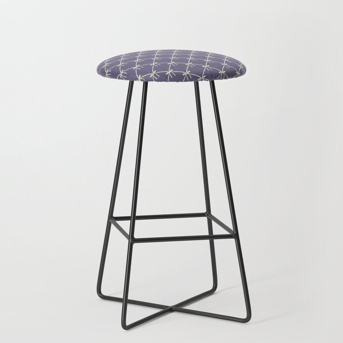 Bows & Ribbons Pattern XXXIII Neutral Lavender Purple Stool Gallery Image 1