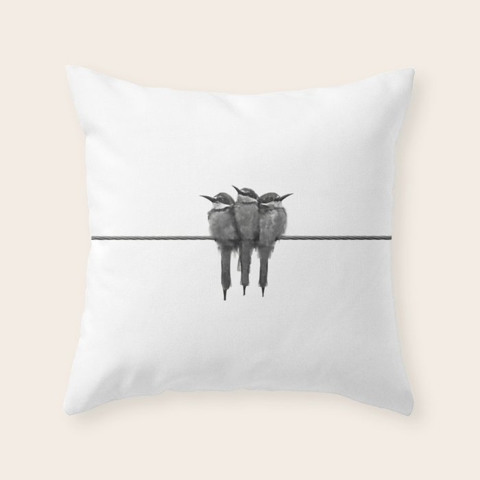 Birds Throw Pillow Gallery Image 6