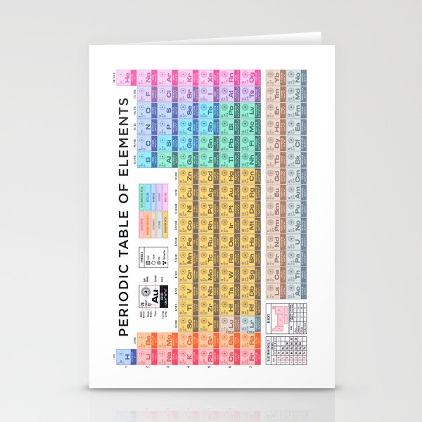 Periodic Table of Elements A - White Stationery Card Gallery Image 1