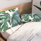 Tropical Palm Leaves Classic Pillow Sham Gallery Image 2
