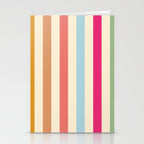 Retro French Rainbow Stripes Stationery Card Gallery Image 2